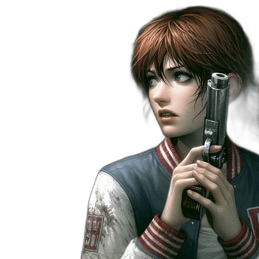 weapon, jacket, concept art, photorealistic transparent PNG cut-out
