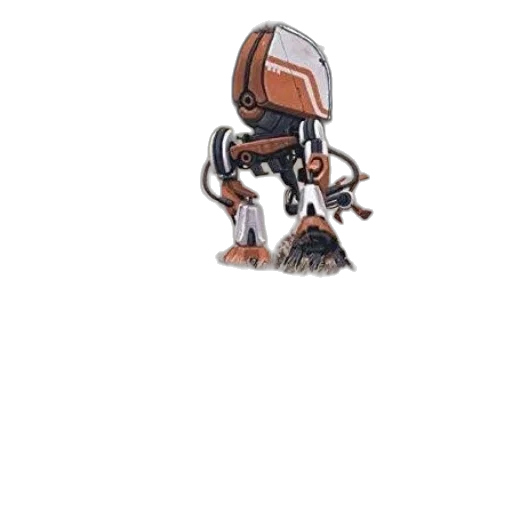 robot, creature, weapon, staff transparent PNG cut-out