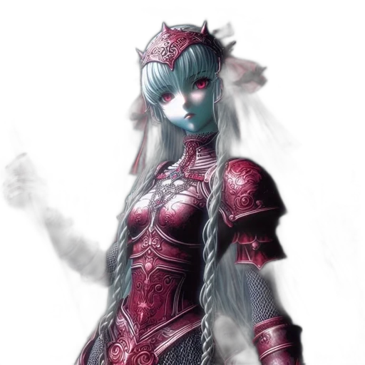 dragon, dress, mask, staff transparent PNG cut-out
