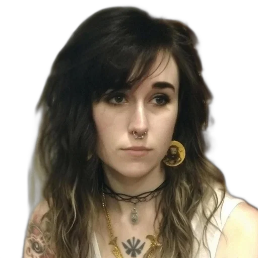 hair, jewelry, face, staff transparent PNG cut-out