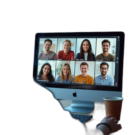 staff, robot, skype, chat transparent PNG cut-out