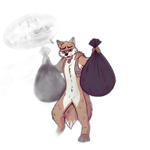 staff, jacket, creature, umbrella transparent PNG cut-out