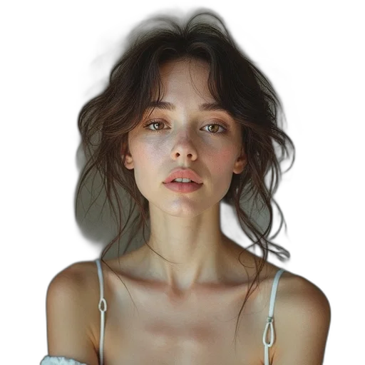 jewelry, face, dress, hair transparent PNG cut-out