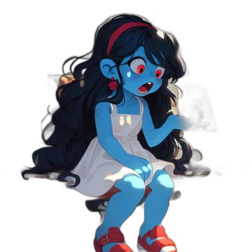 dress, mask, creature, staff transparent PNG cut-out