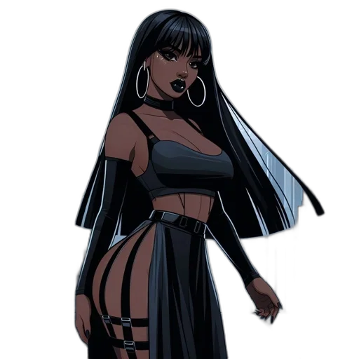 dress, concept art, comic book art, cartoon transparent PNG cut-out