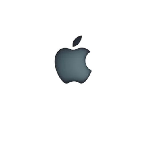 3d render, monochrome, close-up, apple transparent PNG cut-out