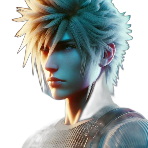 face, hair, dragon, 3d render transparent PNG cut-out