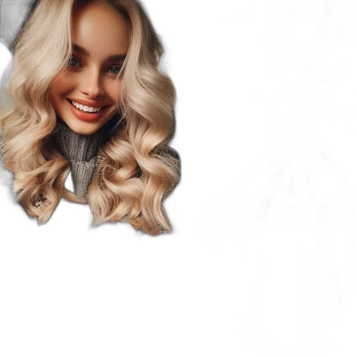 hair, face, jacket, hat transparent PNG cut-out