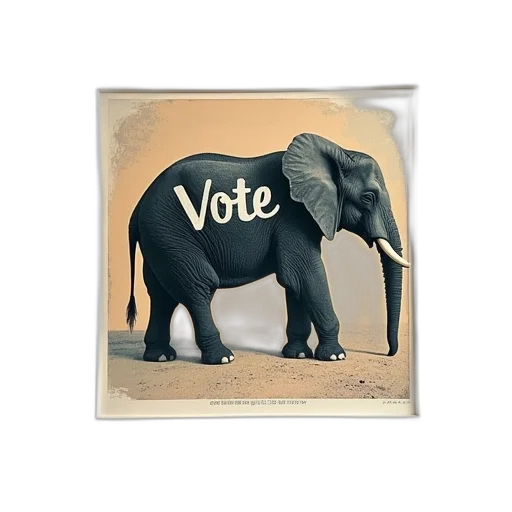 animal, photorealistic, vintage, elephant transparent PNG cut-out