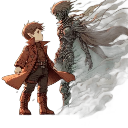 sword, jacket, concept art, fantasy art transparent PNG cut-out
