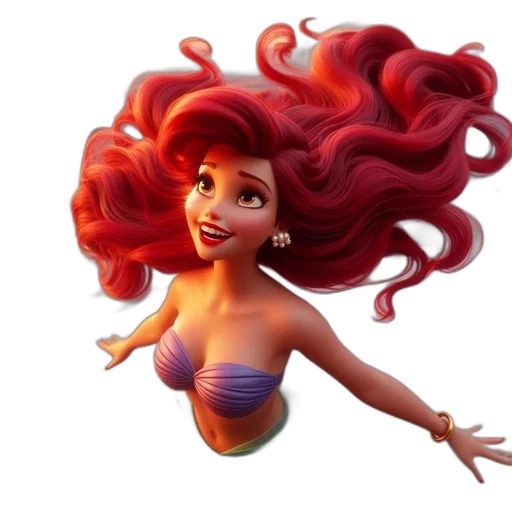 hair, 3d render, cartoon, photorealistic transparent PNG cut-out