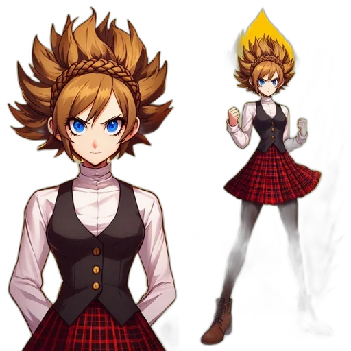 dress, staff, concept art, anime transparent PNG cut-out