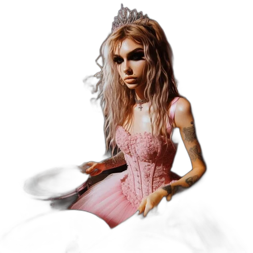 dress, crown, fantasy art, concept art transparent PNG cut-out