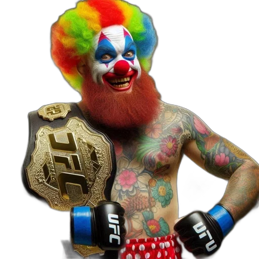 animal, clown, dressed, red transparent PNG cut-out
