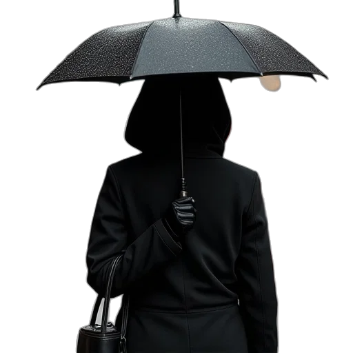 umbrella, jacket, staff, mask transparent PNG cut-out