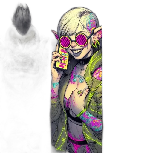 jacket, mask, staff, creature transparent PNG cut-out