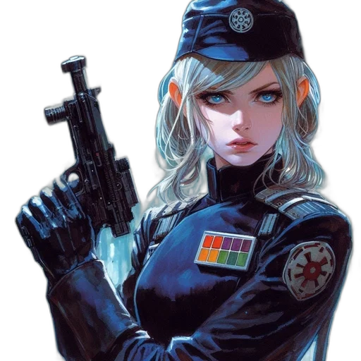 weapon, staff, jacket, comic book art transparent PNG cut-out