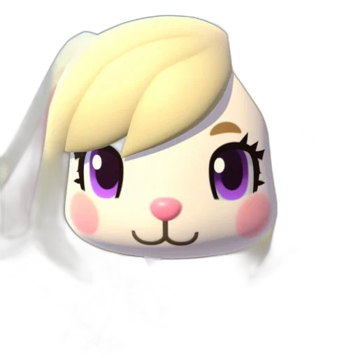 animal, face, 3d render, pixel art transparent PNG cut-out