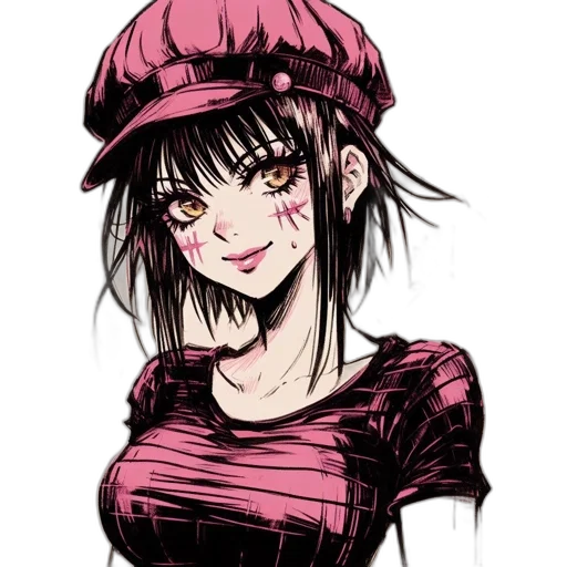 hat, dress, face, staff transparent PNG cut-out
