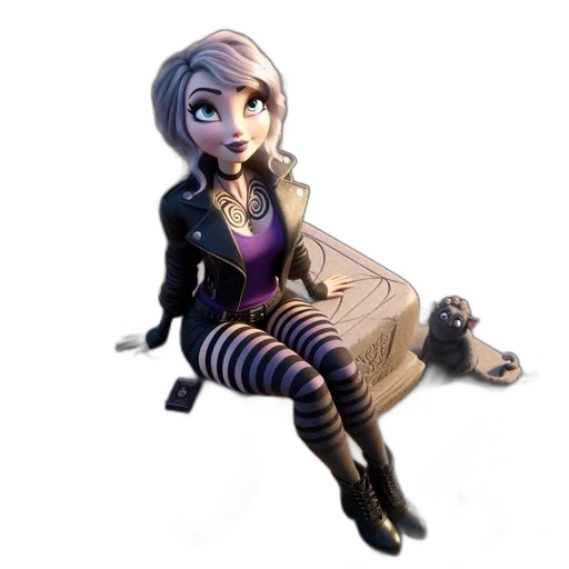 dress, creature, staff, robot transparent PNG cut-out