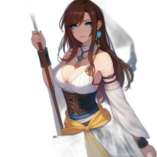 staff, sword, weapon, dress transparent PNG cut-out