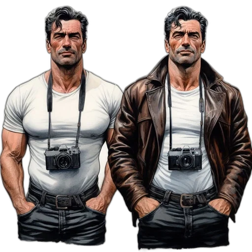 jacket, comic book art, concept art, 3d render transparent PNG cut-out