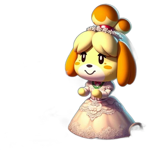 dress, crown, animal, staff transparent PNG cut-out