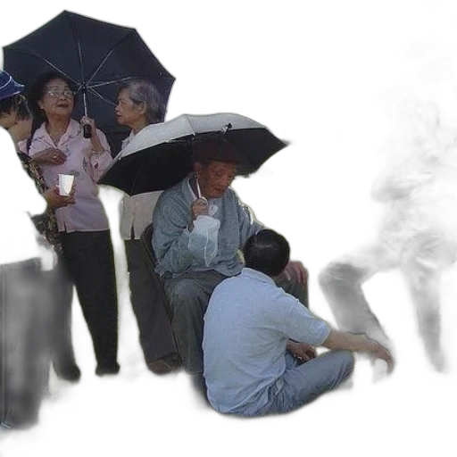 umbrella, staff, jacket, mask transparent PNG cut-out