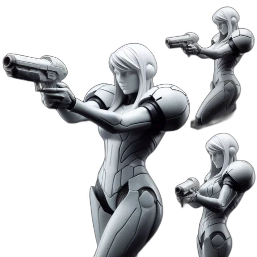 robot, weapon, concept art, comic book art transparent PNG cut-out
