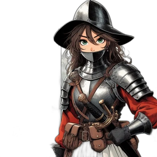 sword, weapon, staff, hat transparent PNG cut-out