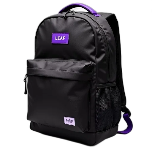 jacket, 3d render, black, purple transparent PNG cut-out