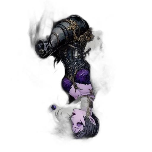 dragon, creature, staff, hair transparent PNG cut-out