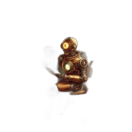 robot, jewelry, staff, weapon transparent PNG cut-out