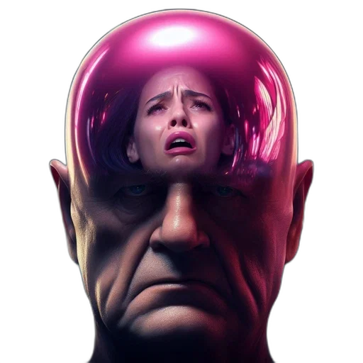 face, mask, concept art, cyberpunk transparent PNG cut-out