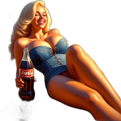 bottle, dress, photorealistic, comic book art transparent PNG cut-out