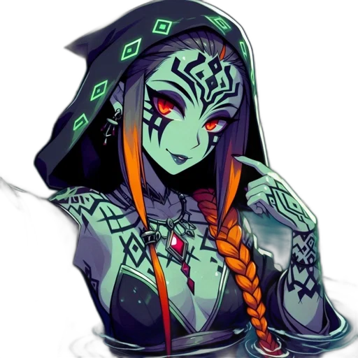 mask, staff, jewelry, jacket transparent PNG cut-out