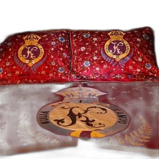 crown, bed, red, sheets transparent PNG cut-out