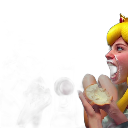 food, face, 3d render, concept art transparent PNG cut-out