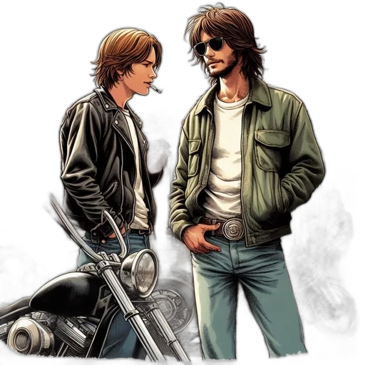 jacket, comic book art, concept art, photorealistic transparent PNG cut-out