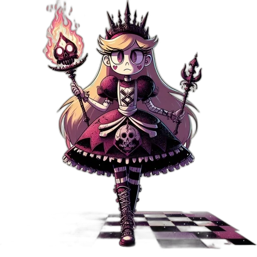 crown, staff, weapon, pixel art transparent PNG cut-out
