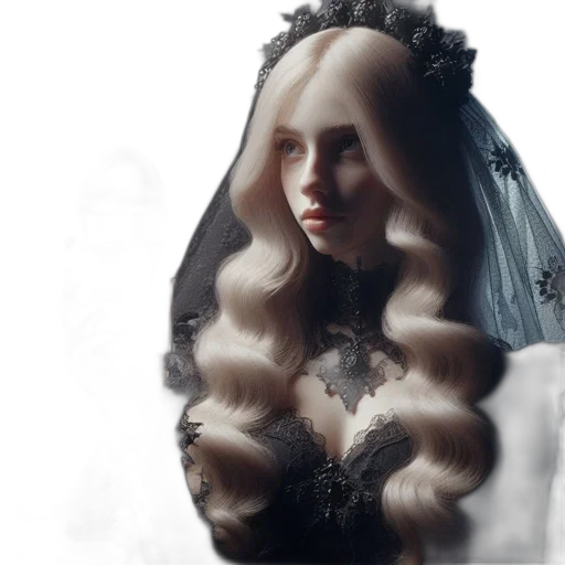 hair, crown, dress, face transparent PNG cut-out