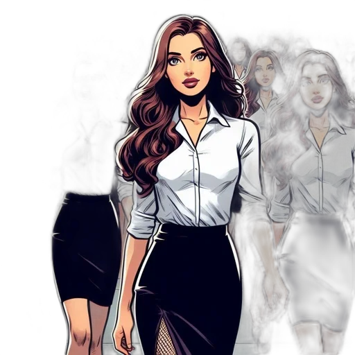 comic book art, cartoon, concept art, photorealistic transparent PNG cut-out
