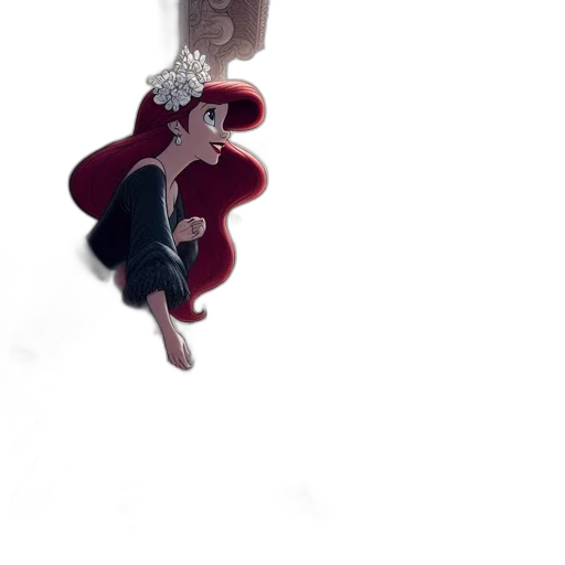 crown, dress, creature, umbrella transparent PNG cut-out