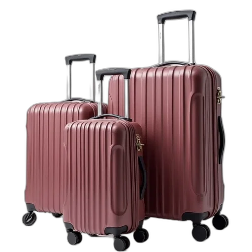 piece, set, hardside, luggage transparent PNG cut-out