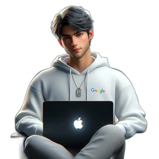 jacket, staff, face, jewelry transparent PNG cut-out