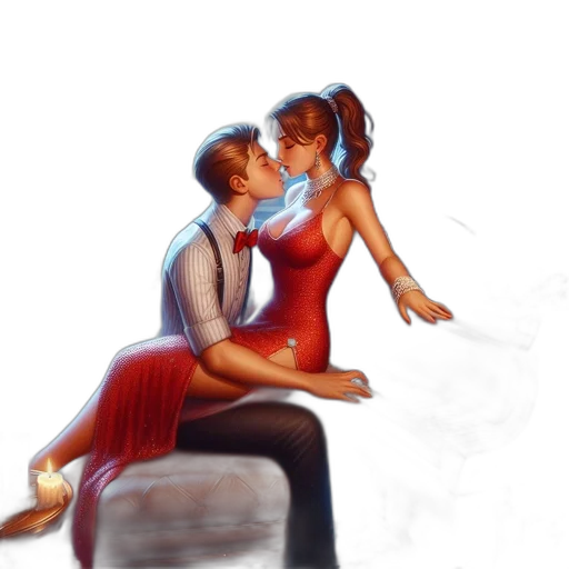dress, concept art, photorealistic, oil painting transparent PNG cut-out