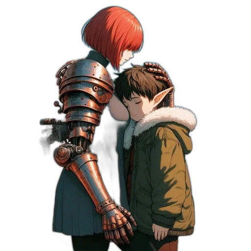 weapon, sword, robot, jacket transparent PNG cut-out