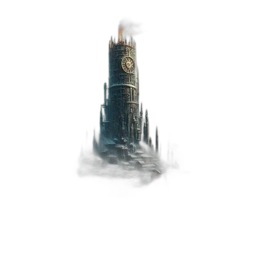 building, dragon, sword, crown transparent PNG cut-out