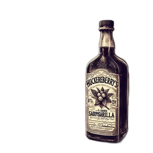 bottle, weapon, umbrella, 3d render transparent PNG cut-out