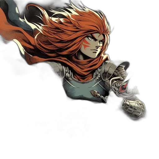 hair, weapon, sword, mask transparent PNG cut-out
